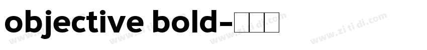 objective bold字体转换